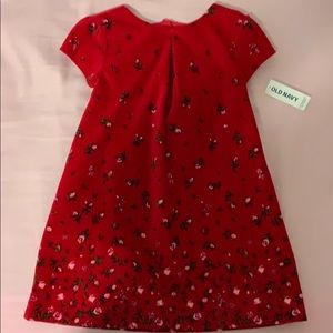 NEW! Toddler red velvet dress